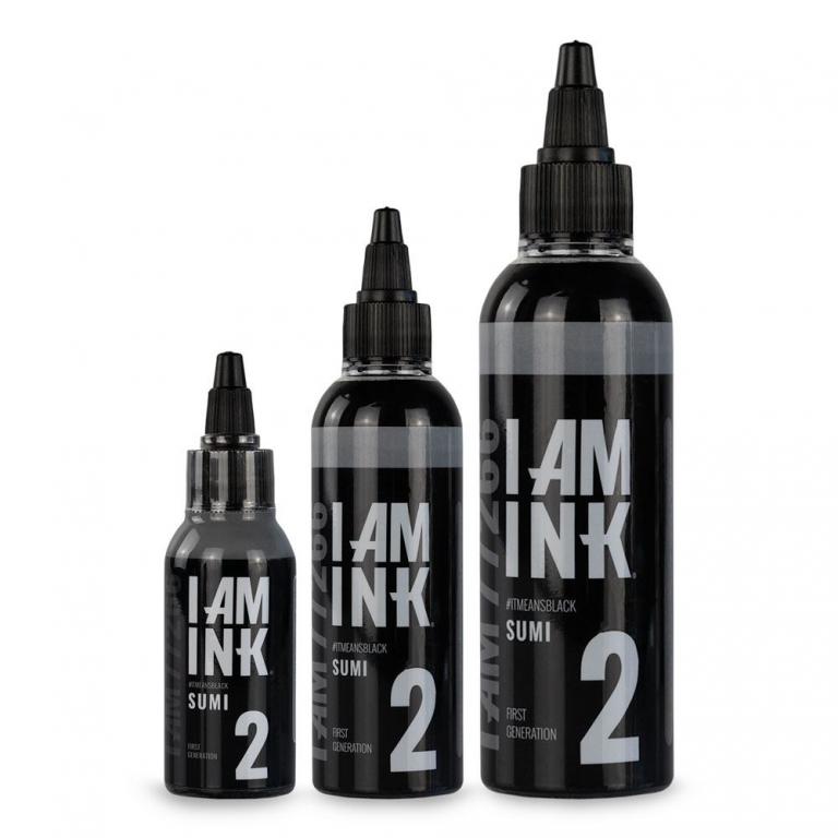 2 Sumi IamInk-First-generation tattoo farben