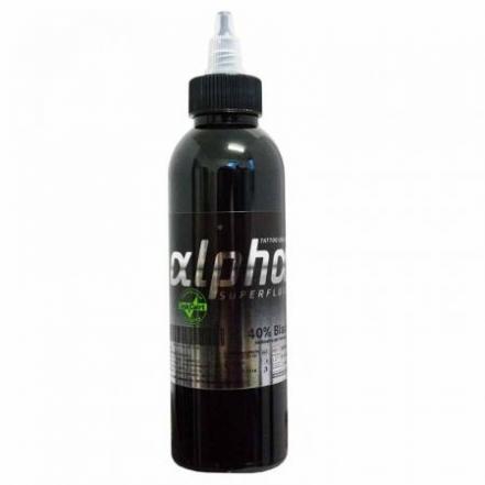 ALPHA superfluid 40% Black 150ml Tattoofarbe